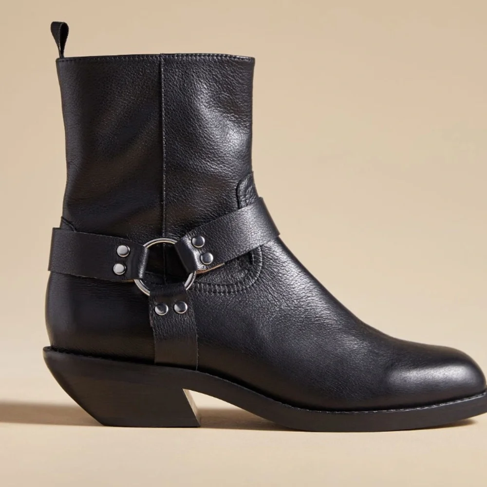 Leather Moto Boots - Picture 2 of 8